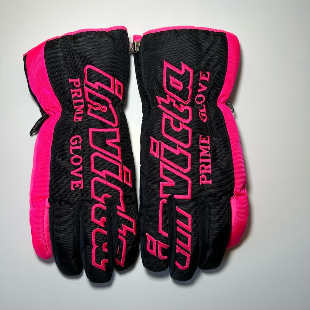 Invicta Prime Gloves in Black and Pink vintage 80’s men’s medium 81/2